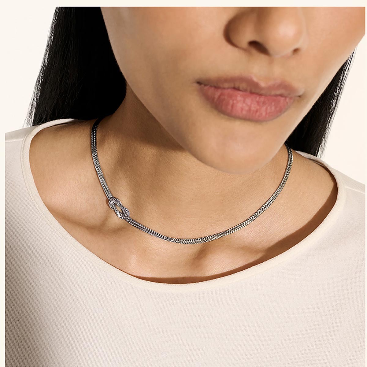 John Hardy Love Knot Necklace in Sterling Silver