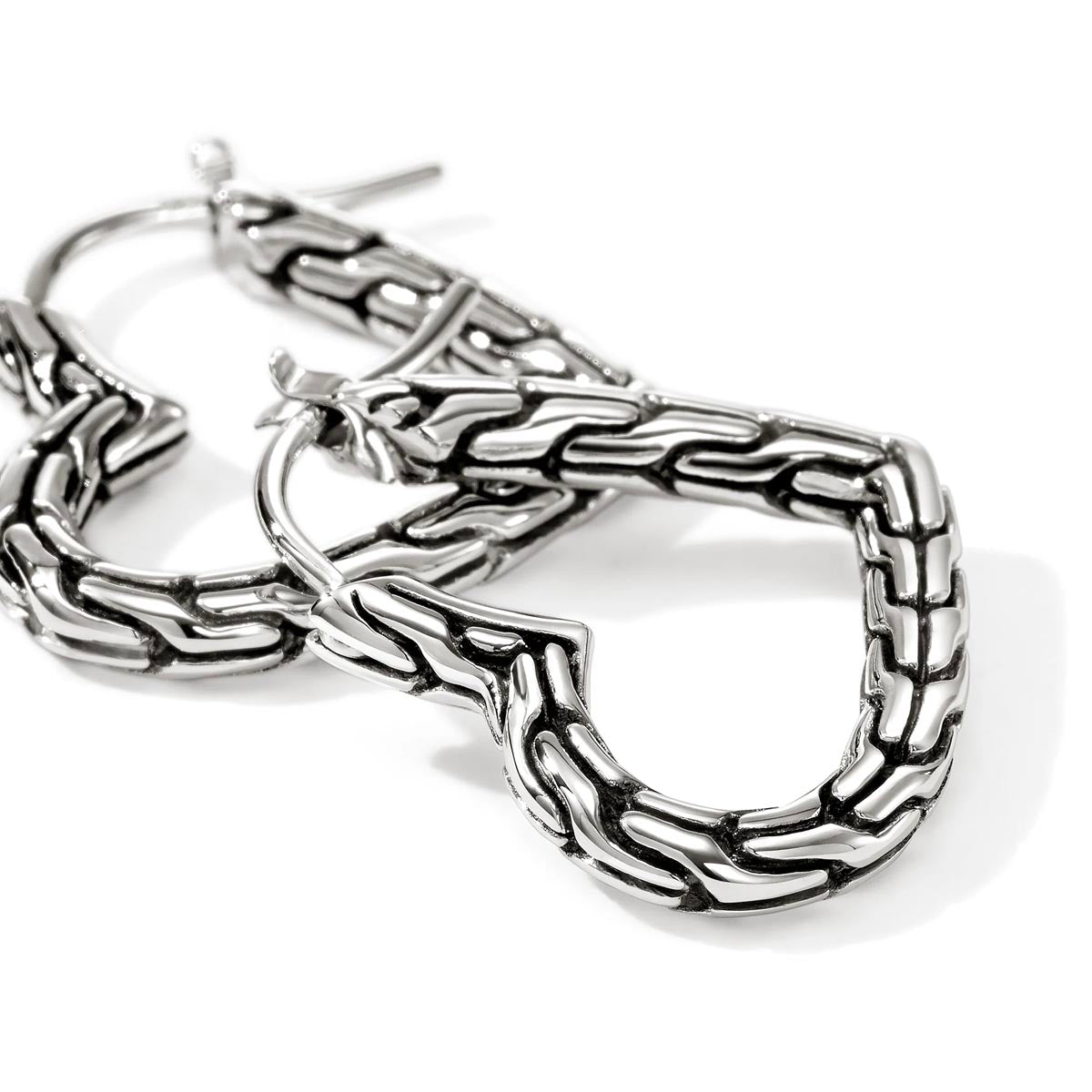 John Hardy Essential Heart Hoop Earrings in Sterling Silver