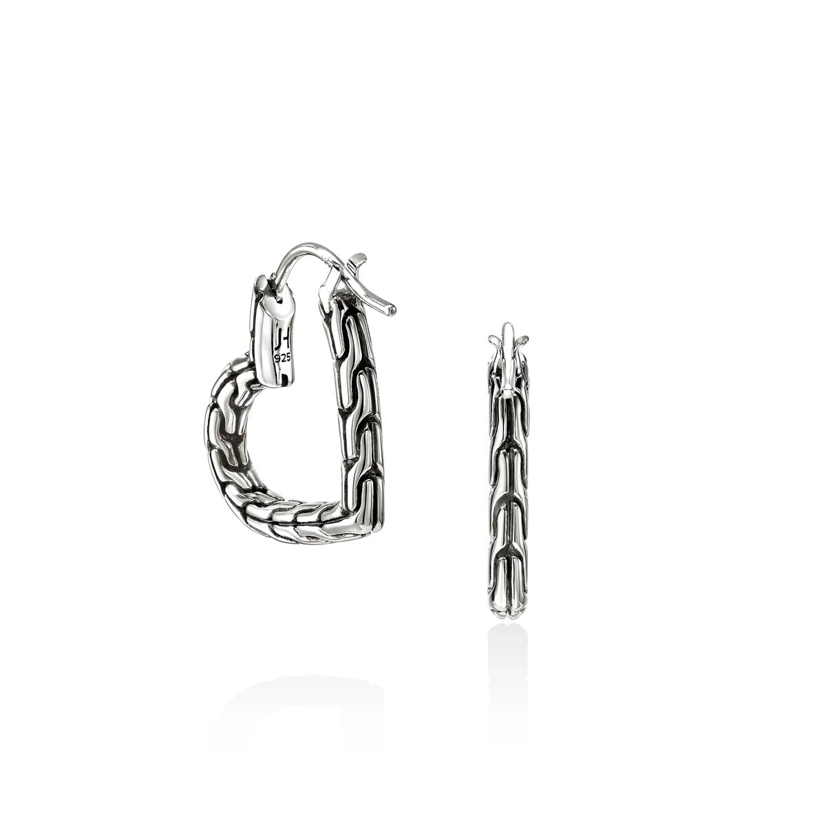 John Hardy Essential Heart Hoop Earrings in Sterling Silver