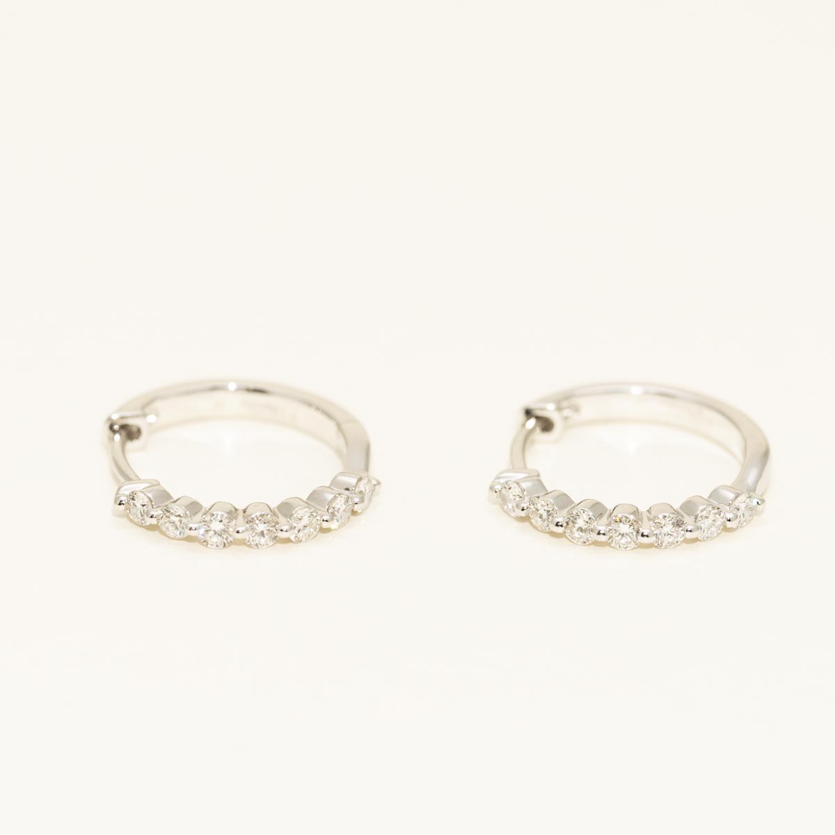 Diamond Hoop Earrings in 14kt White Gold (1/3ct tw)