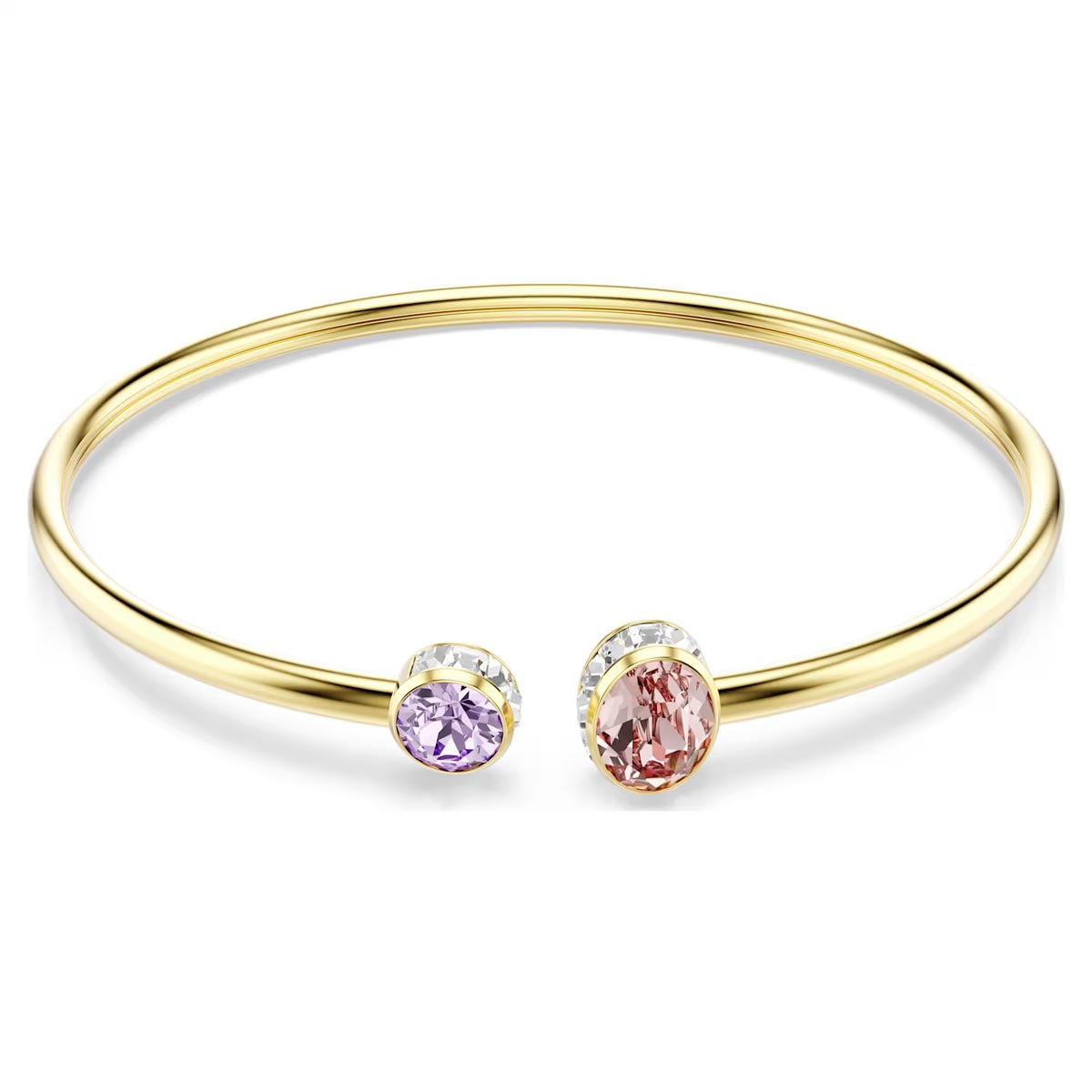 Swarovski Chroma Bangle Bracelet in Yellow Tone Plate
