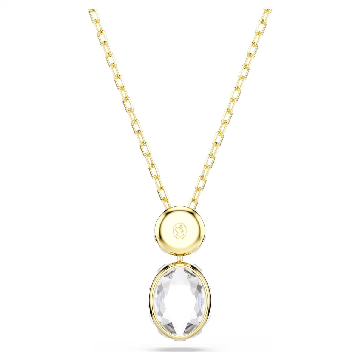 Swarovski Chroma Reversible Crystal Necklace in Yellow Tone Plate