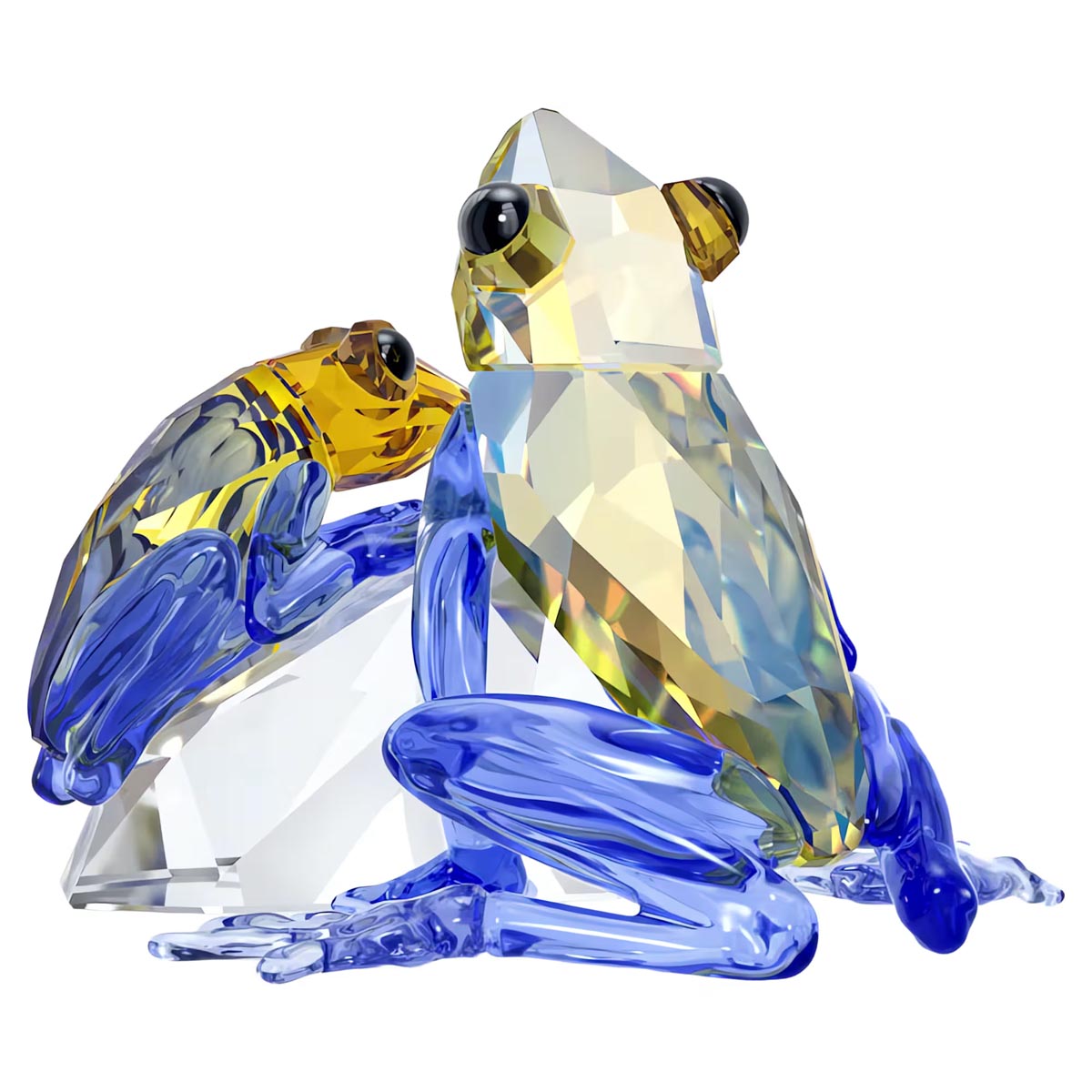 Swarovski Crystal Idyllia Frog and Baby Figurine