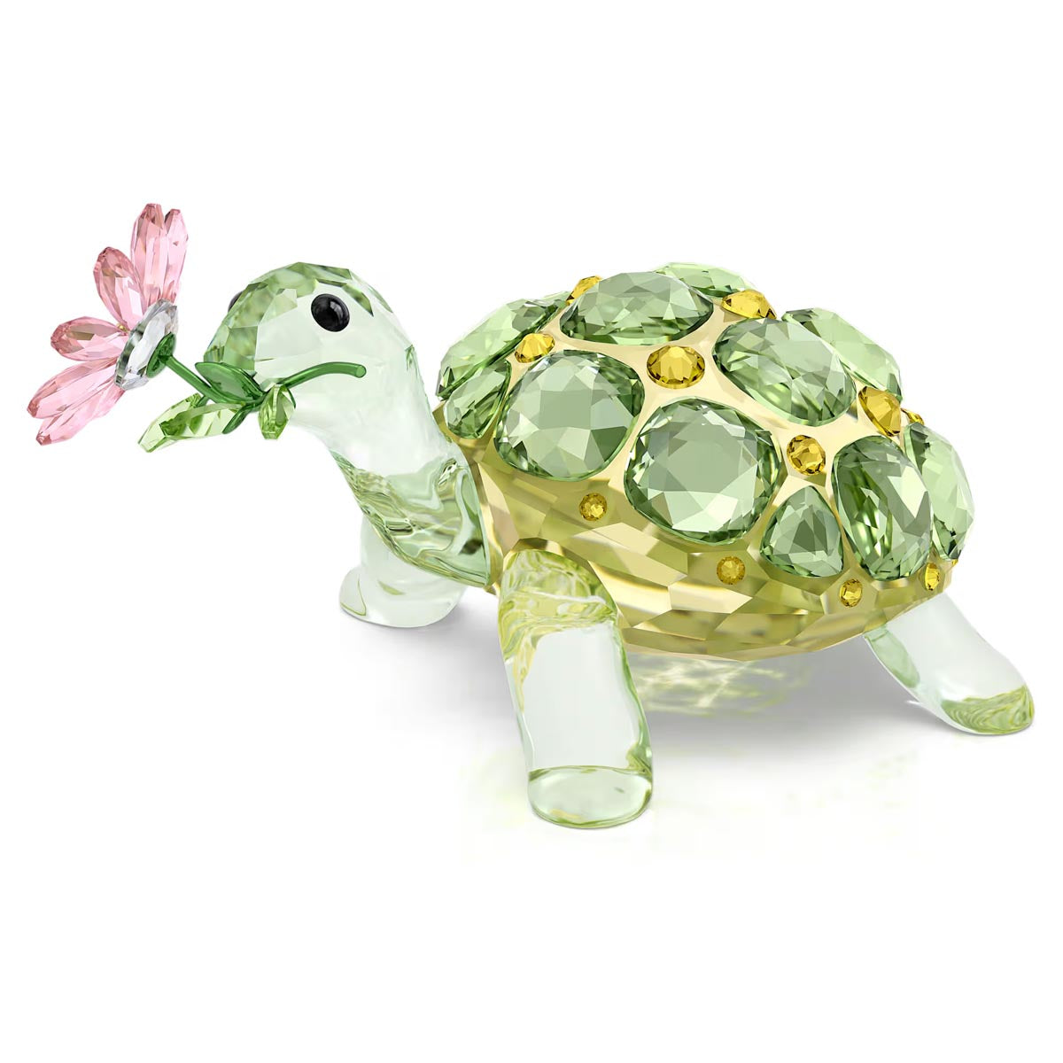 Swarovski Crystal Idyllia Tortoise and Daisy Figurine