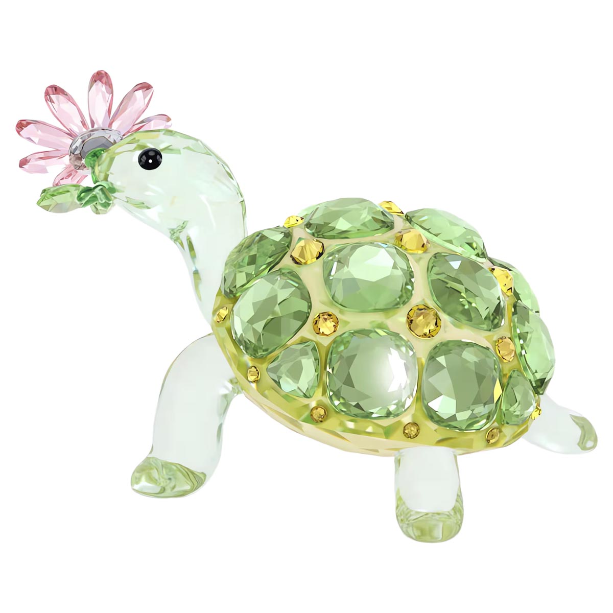 Swarovski Crystal Idyllia Tortoise and Daisy Figurine