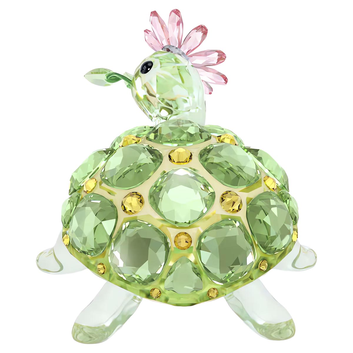 Swarovski Crystal Idyllia Tortoise and Daisy Figurine
