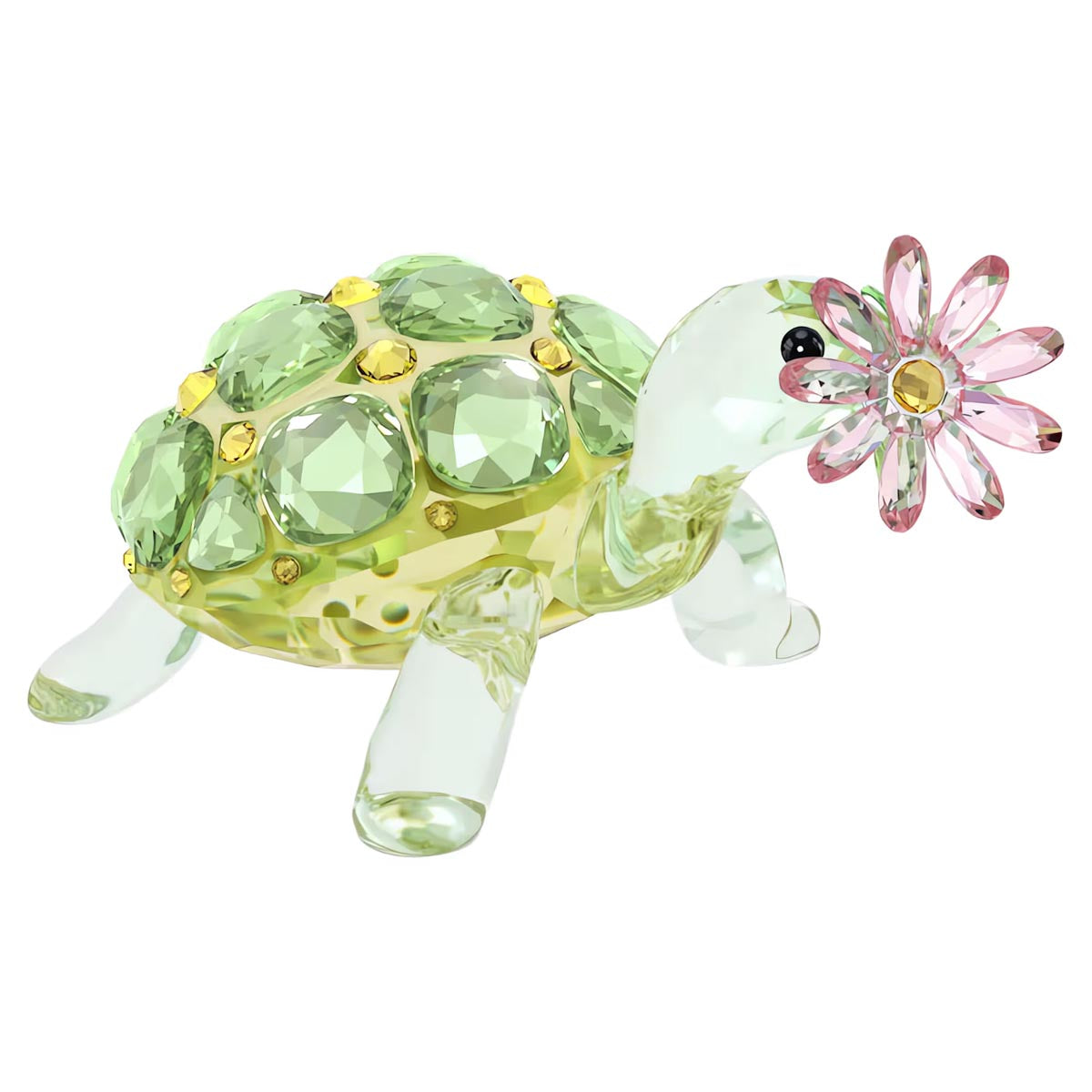 Swarovski Crystal Idyllia Tortoise and Daisy Figurine