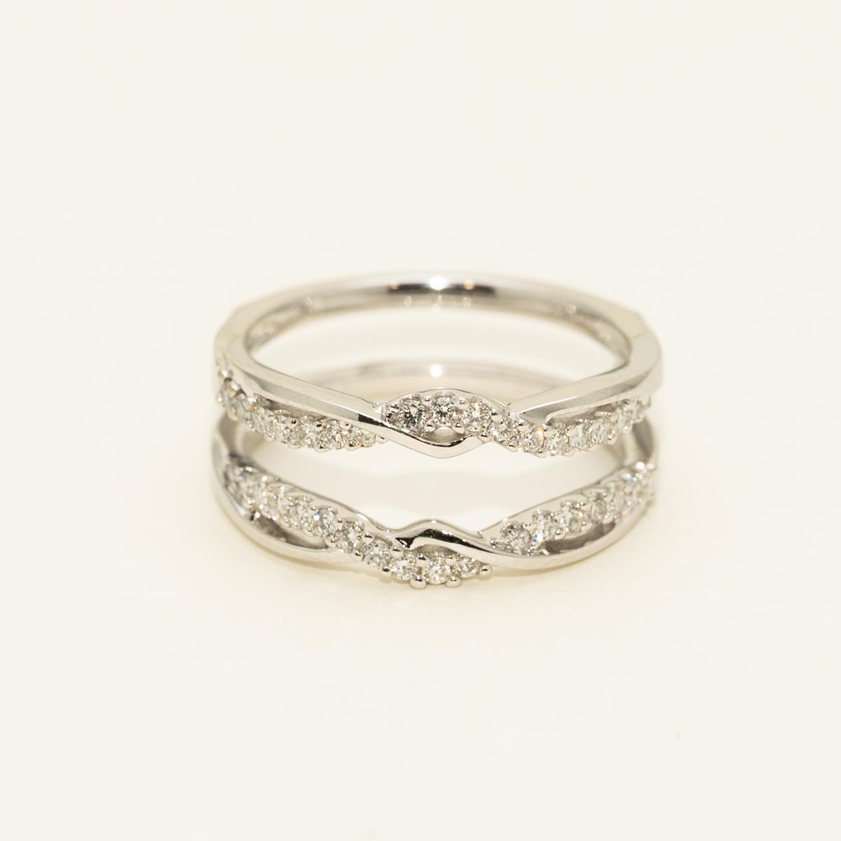 Diamond Insert Wedding Band in 14kt White Gold (3/8ct tw)