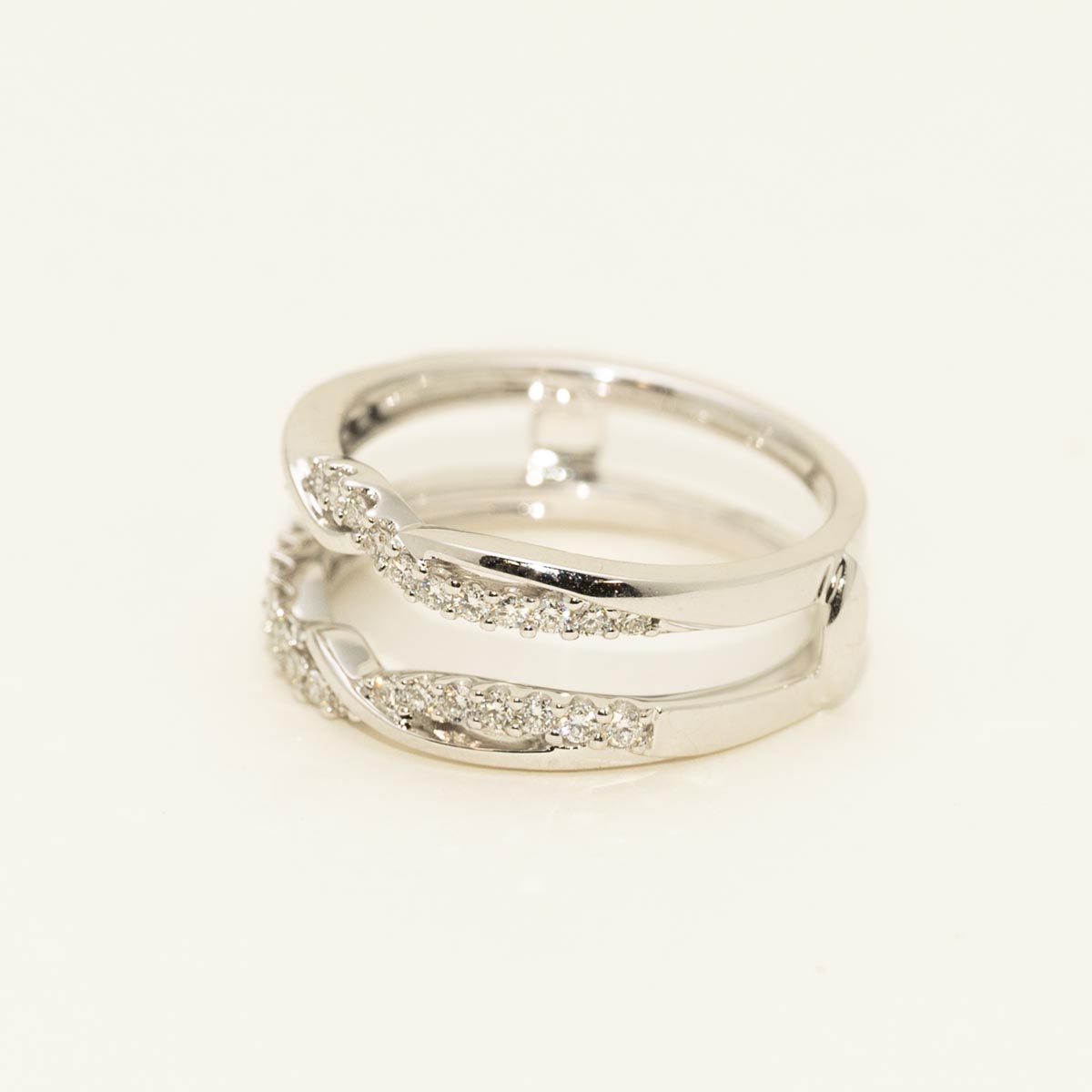 Diamond Insert Wedding Band in 14kt White Gold (3/8ct tw)