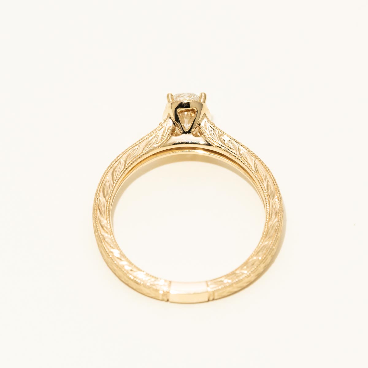 Oval Diamond Vintage Inspired Engagement Ring in 14kt Yellow Gold (3/4ct tw)