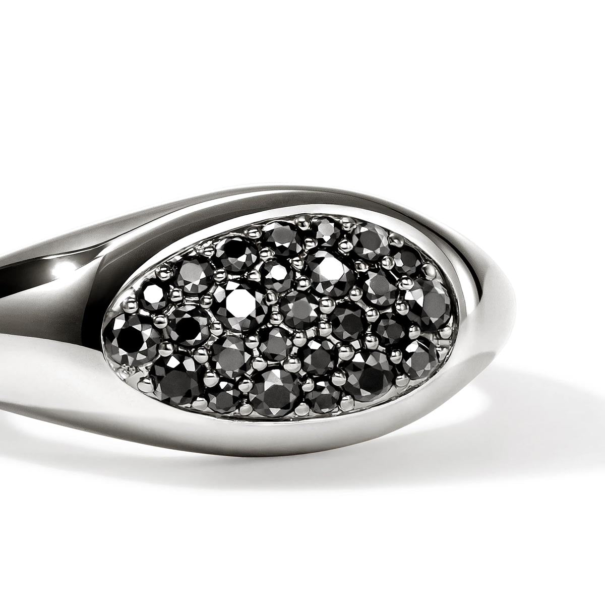 John Hardy Surf Black Sapphire Pebble Ring in Sterling Silver