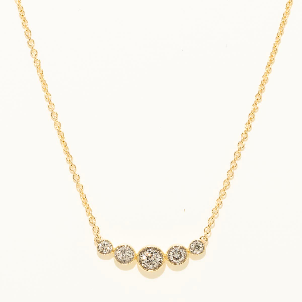 Diamond Bezel Necklace in 14kt Yellow Gold (3/8ct tw)