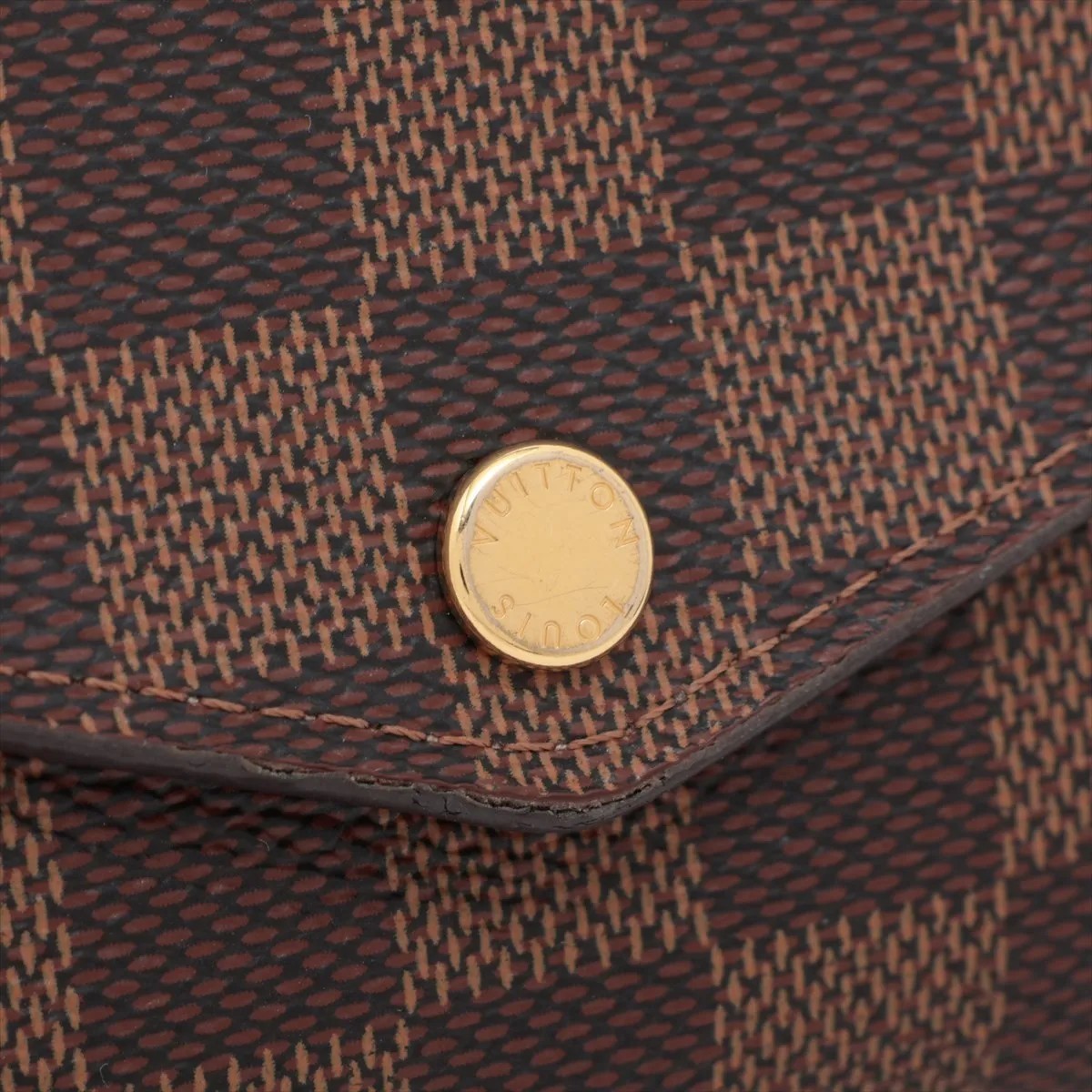 Pre Owned Louis Vuitton Damier Rose Ballerine Canvas Sarah Wallet