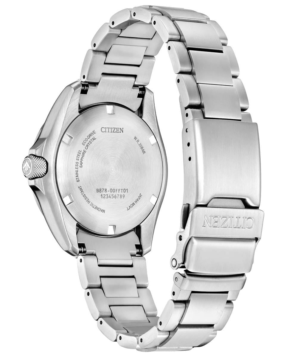 Citizen Promaster Land Watch with Red Dial and Stainless Steel Bracelet (40mm and eco drive movement)