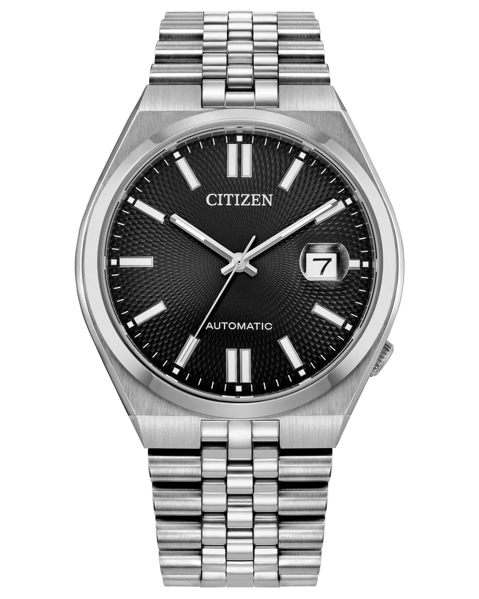 Citizen Tsuyosa Watch with Black Dial and Stainless Steel Bracelet (40mm and automatic movement)