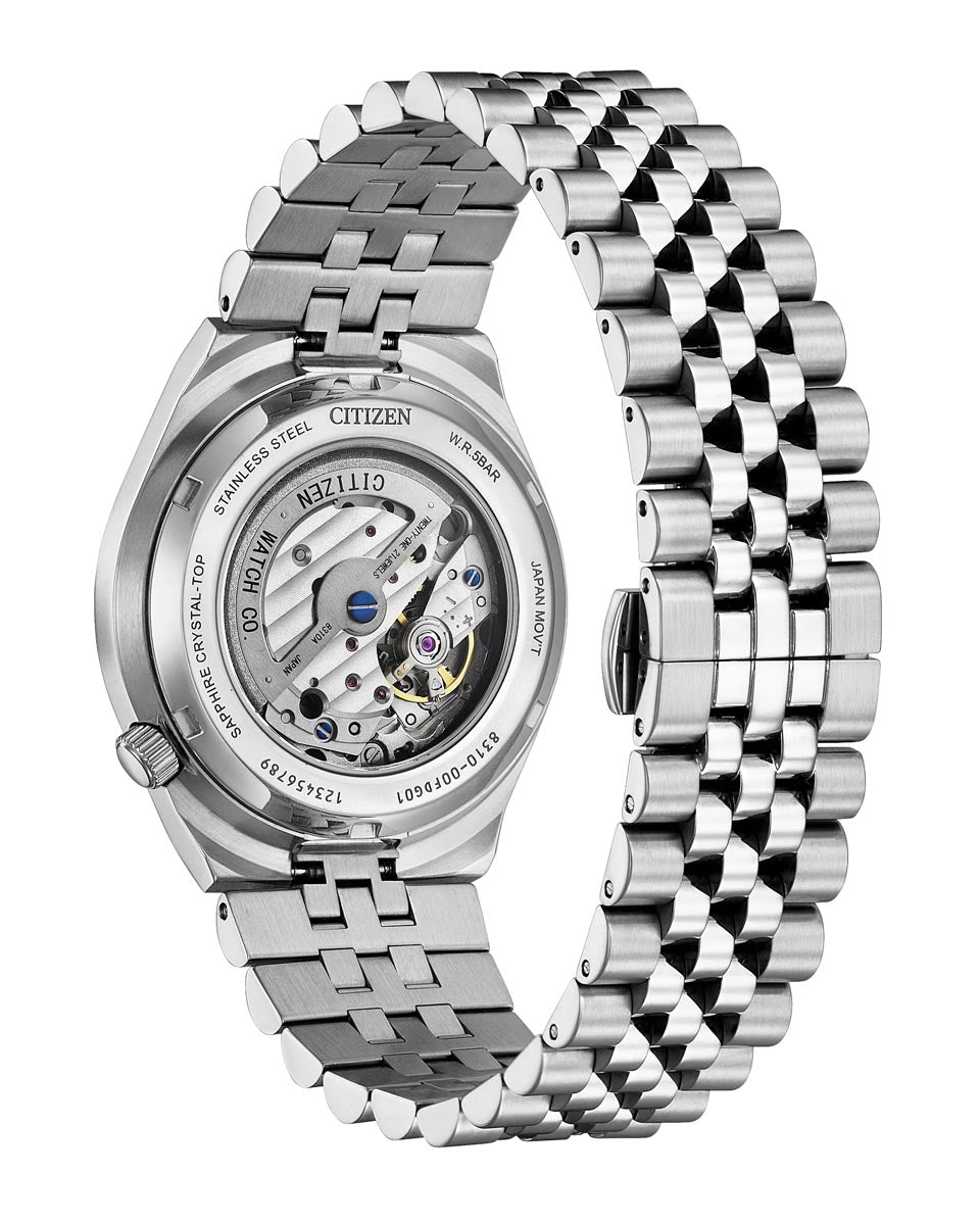 Citizen Tsuyosa Watch with Black Dial and Stainless Steel Bracelet (40mm and automatic movement)