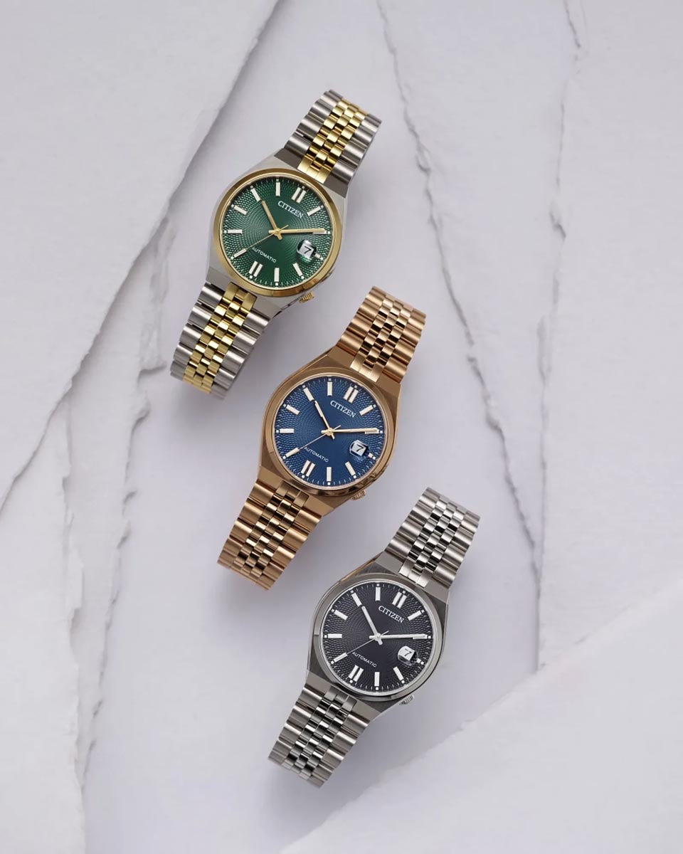Citizen Tsuyosa Watch with Black Dial and Stainless Steel Bracelet (40mm and automatic movement)