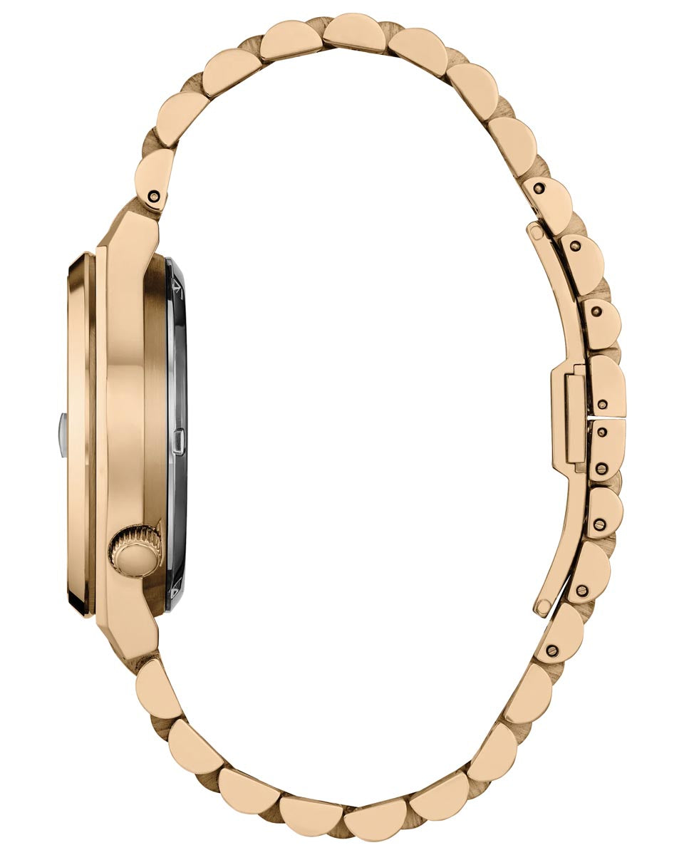 Citizen Tsuyosa Watch with Blue Dial and Rose Gold Toned Stainless Steel Bracelet (40mm and automatic movement)