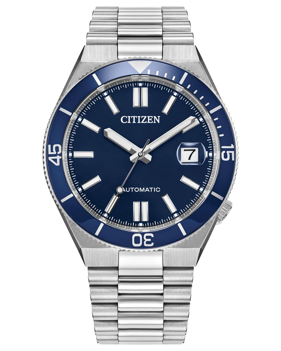 Citizen Tsuyosa Shore Watch with Blue Dial and Stainless Steel Bracelet (40mm and automatic movement)