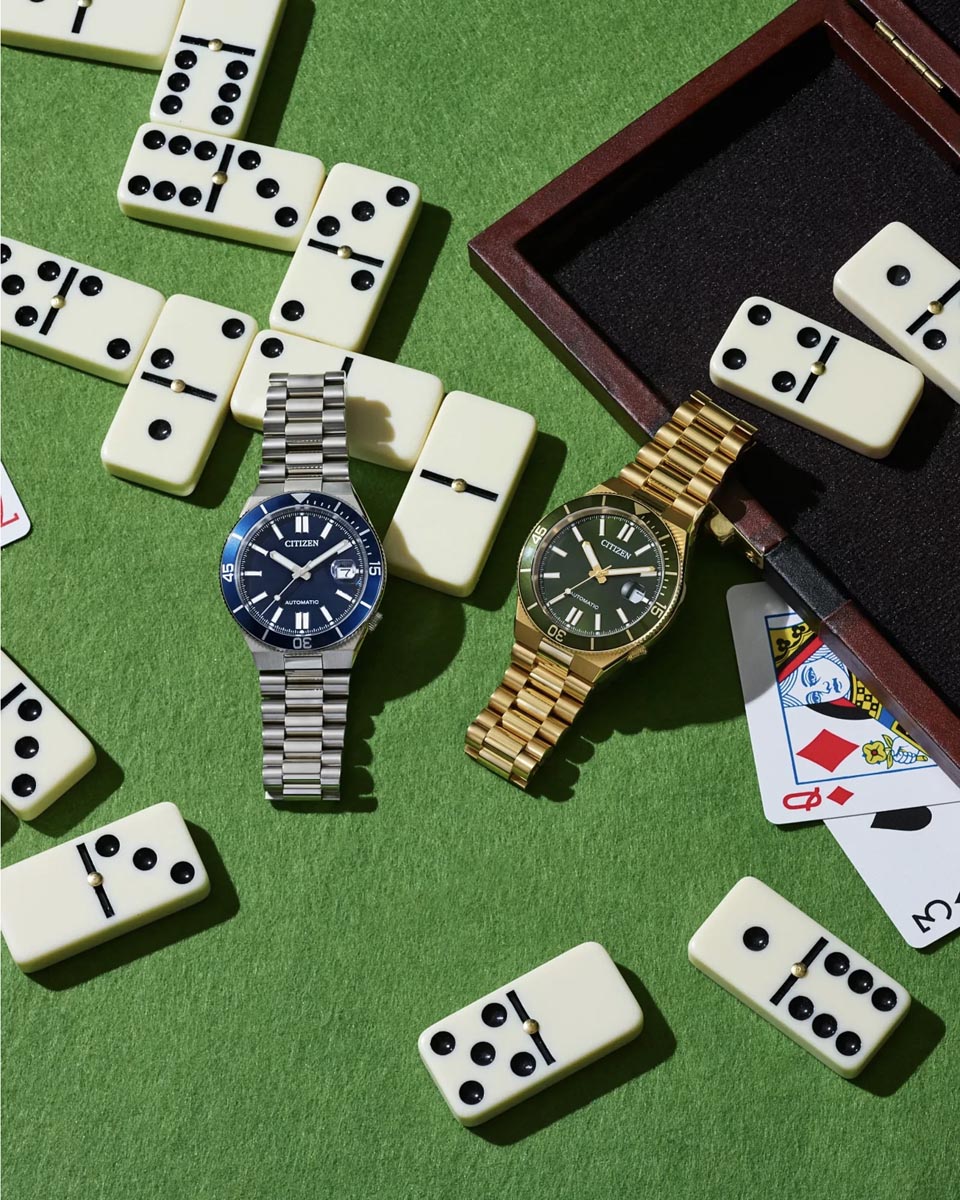 Citizen Tsuyosa Shore Watch with Blue Dial and Stainless Steel Bracelet (40mm and automatic movement)