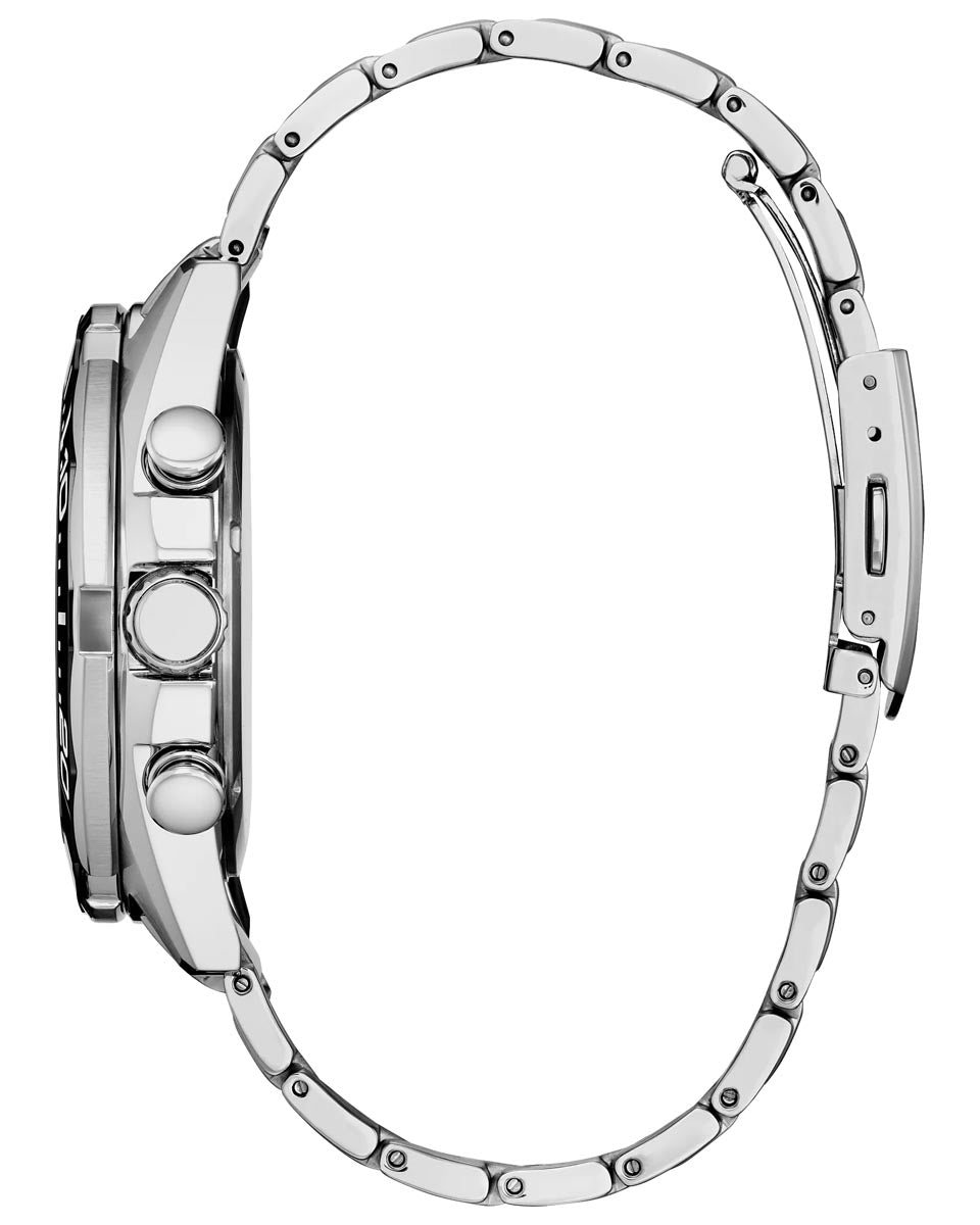 Citizen Endeavor Watch with White Dial and Stainless Steel Bracelet (43mm and eco drive movement)
