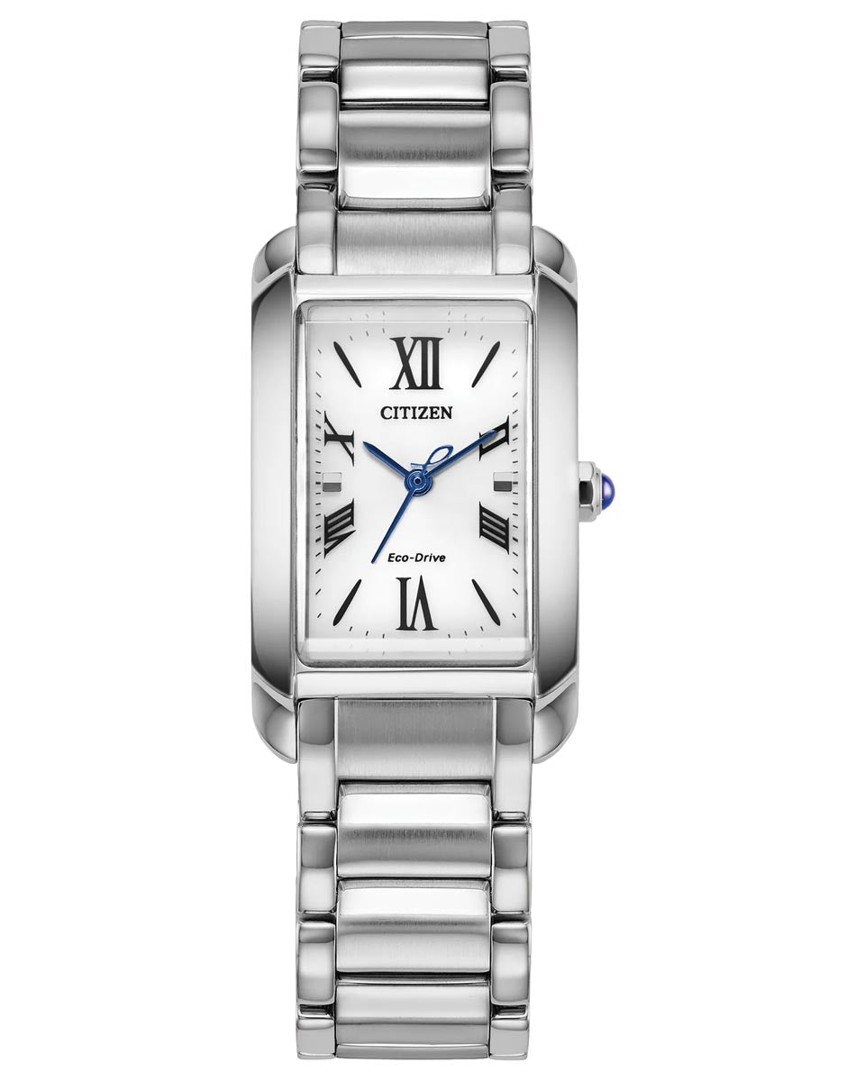 Citizen Bianca Watch with White Dial and Stainless Steel Bracelet (20x32mm and eco drive movement)