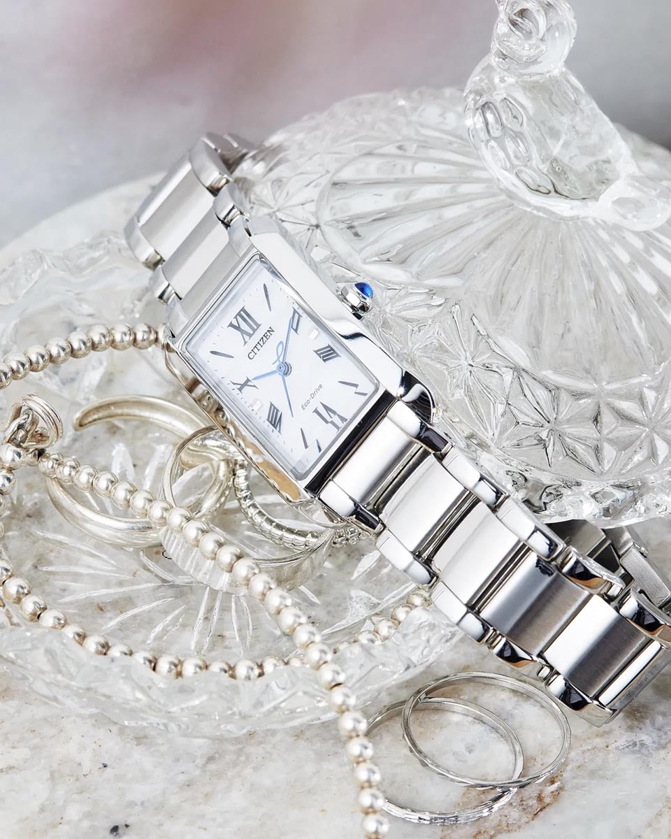 Citizen Bianca Watch with White Dial and Stainless Steel Bracelet