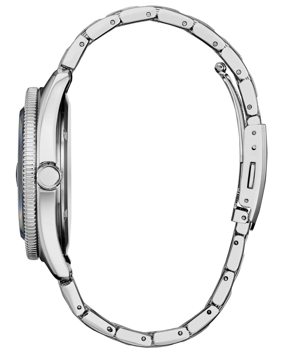 Citizen Terra Force Watch with Blue Dial and Stainless Steel Bracelet (43mm and eco drive movement)