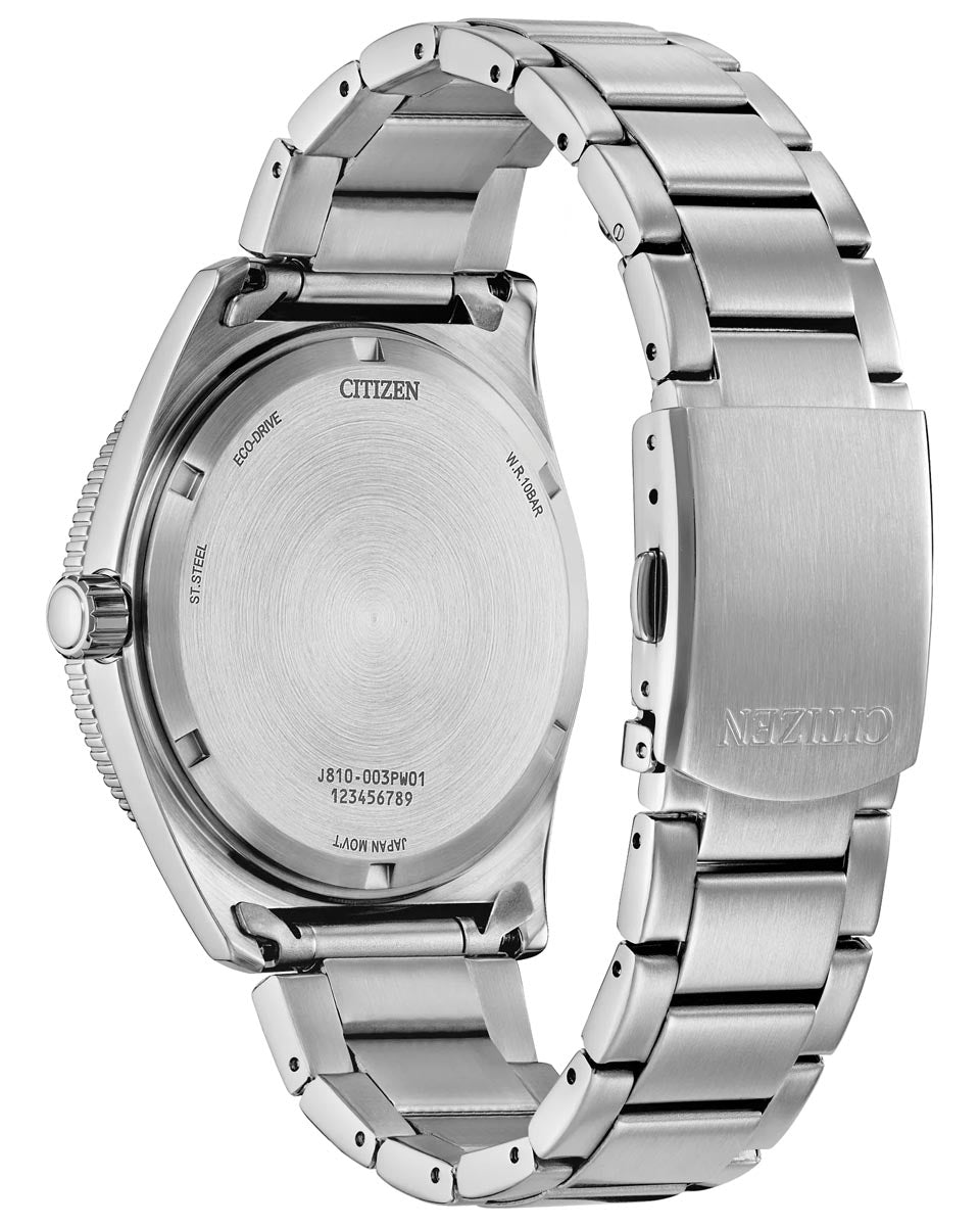Citizen Terra Force Watch with Blue Dial and Stainless Steel Bracelet (43mm and eco drive movement)
