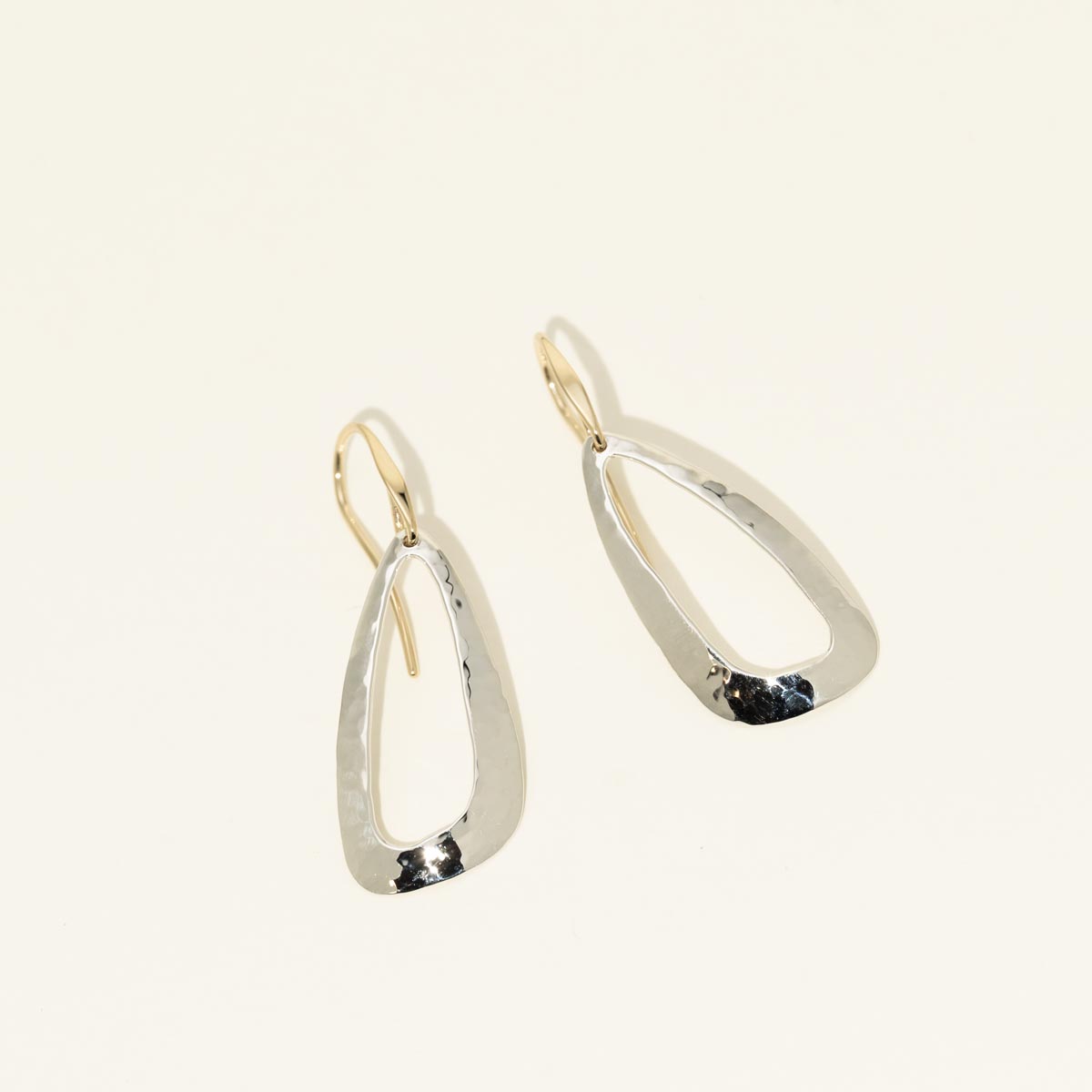 E.L. Designs Misty Drop Earrings in Sterling Silver and 14kt Yellow Gold