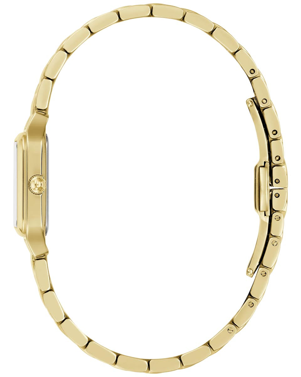 Bulova Sutton Watch with Gold Toned Dial and Gold Toned Stainless Steel Bracelet (23mm and quartz movement)