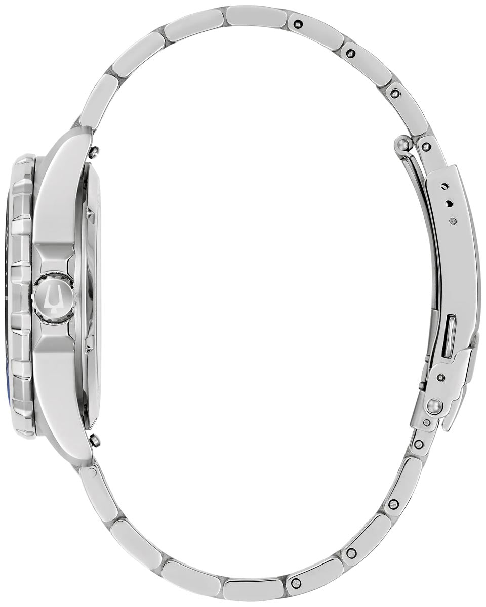 Bulova Marine Star Watch with Blue Dial and Stainless Steel Bracelet (41mm and automatic movement)