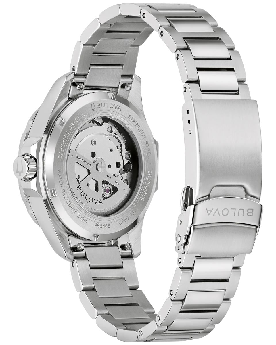 Bulova Marine Star Watch with Blue Dial and Stainless Steel Bracelet (41mm and automatic movement)