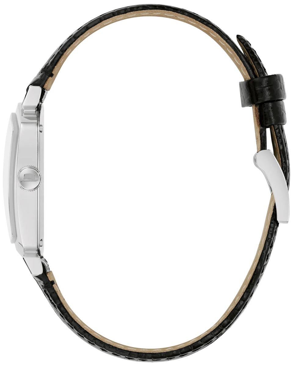 Bulova Frank Sinatra Ive Got You Under My Skin Watch with White Dial and Black Leather Strap (35mm and quartz movement)