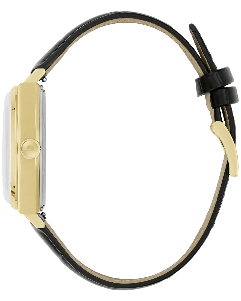 Bulova Frank Sinatra Nothing but the Best Watch with White Dial and Black Leather Strap (37mm and automatic movement)