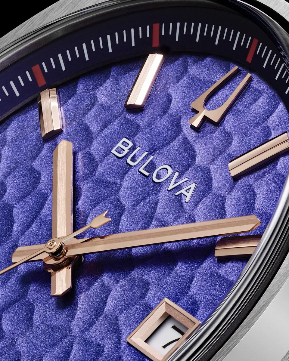 Bulova Tony Bennet Watch with Purple Dial and Stainless Steel Bracelet (39mm and automatic movement)