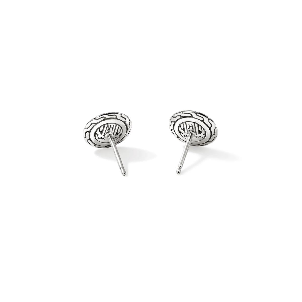 John Hardy Essentials Stud Earrings in Sterling Silver with 14kt Yellow Gold
