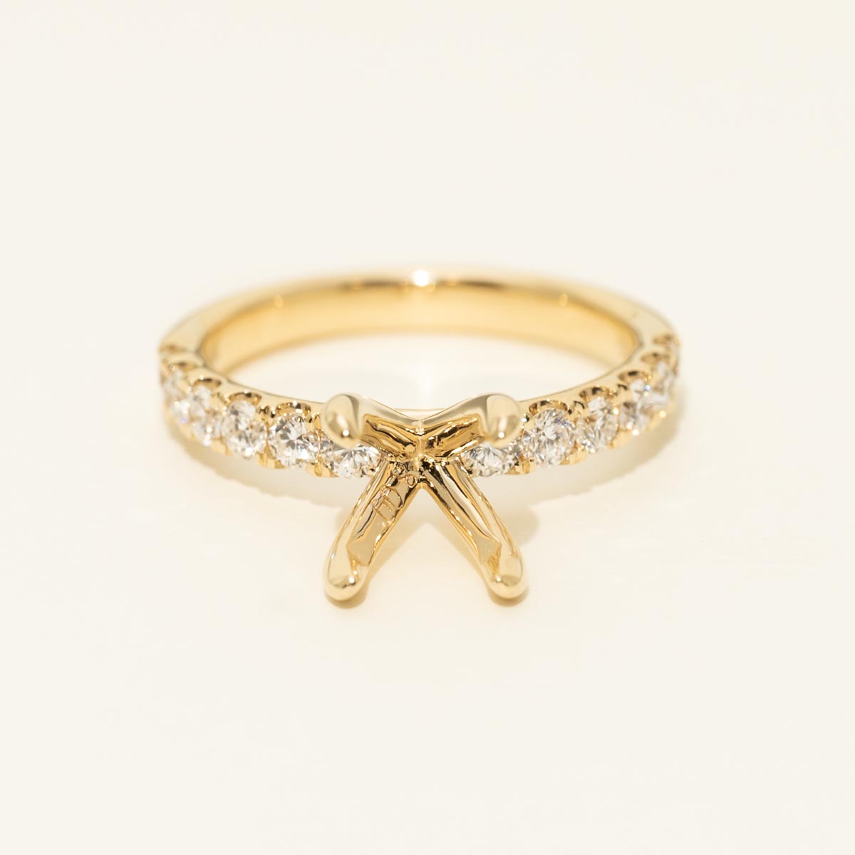 Diamond Engagement Setting in 14kt Yellow Gold (3/4ct tw)