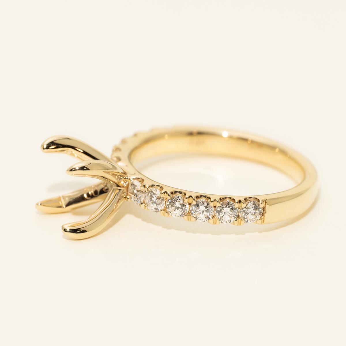 Diamond Engagement Setting in 14kt Yellow Gold (3/4ct tw)