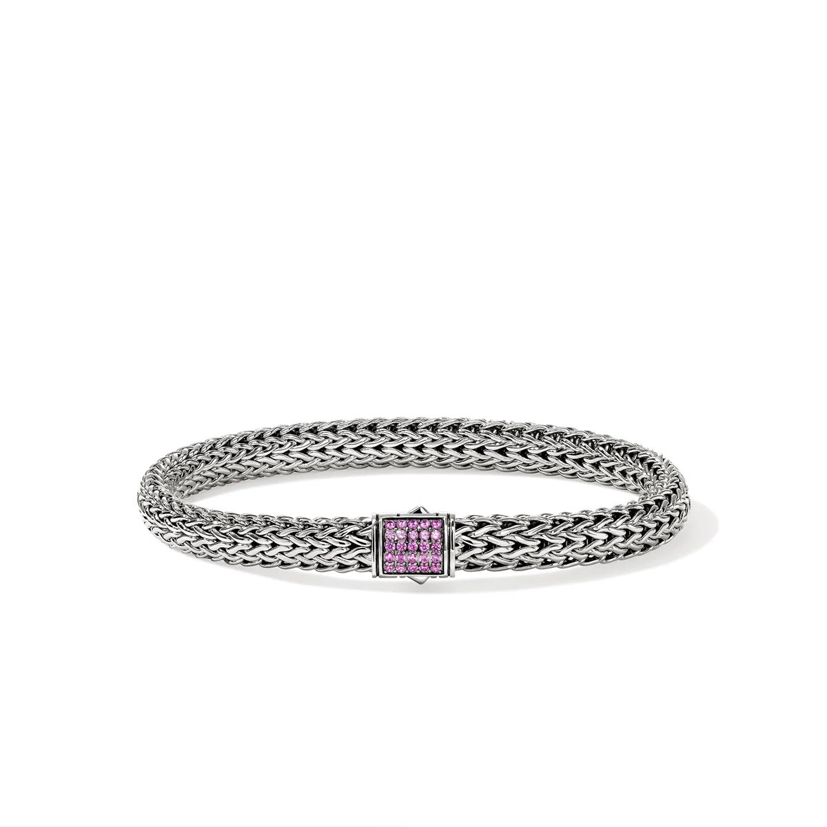 John Hardy Icon Pink Sapphire Bracelet in Sterling Silver