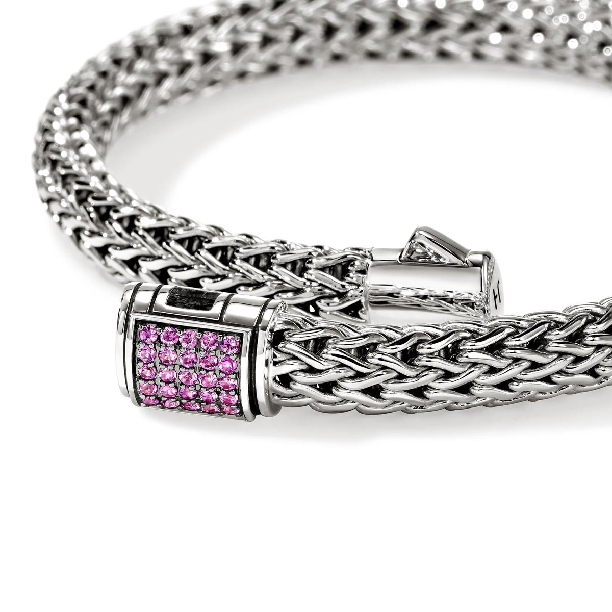 John Hardy Icon Pink Sapphire Bracelet in Sterling Silver