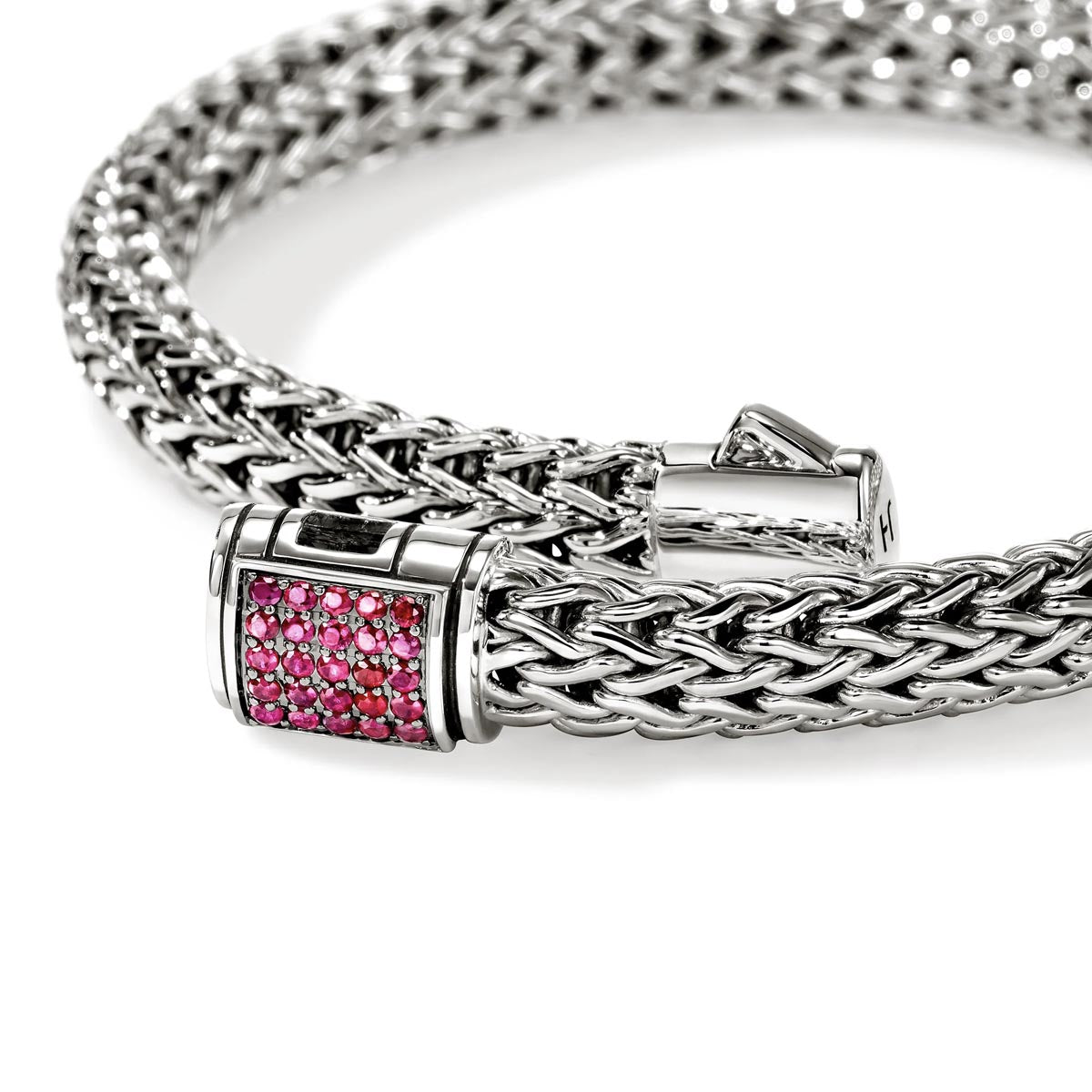 John Hardy Icon Ruby Bracelet in Sterling Silver