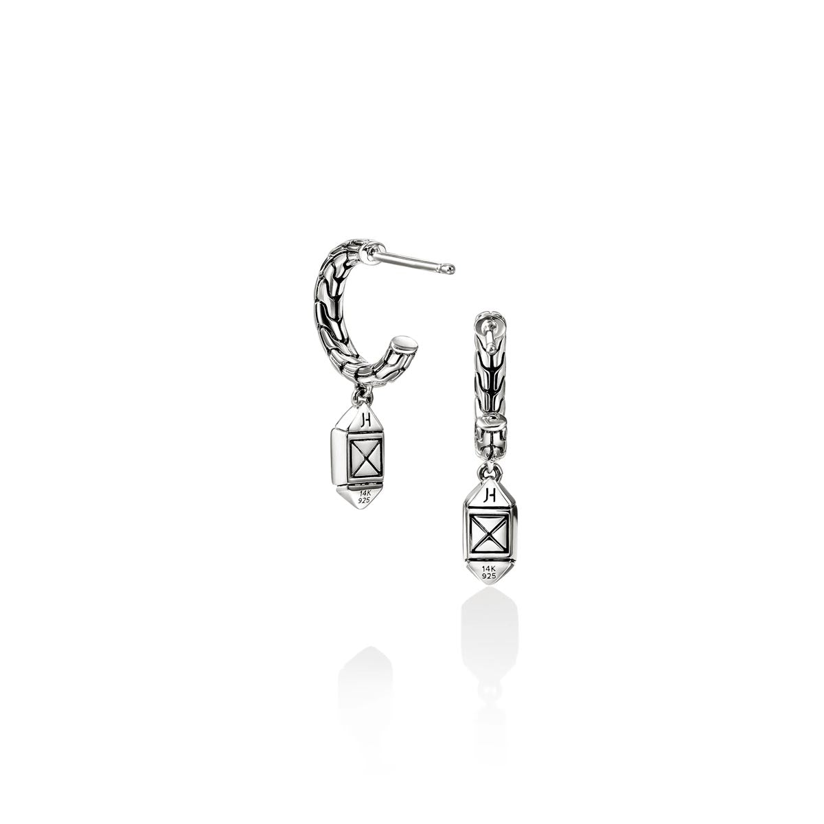 John Hardy Icon Stud Drop Earrings in Sterling Silver and 14kt Yellow Gold