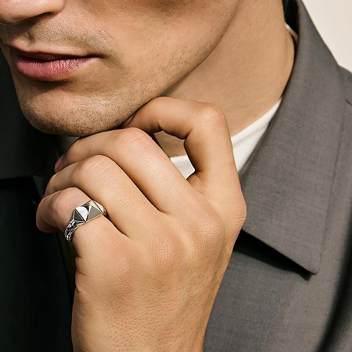 John Hardy Icon Stud Ring in Sterling Silver