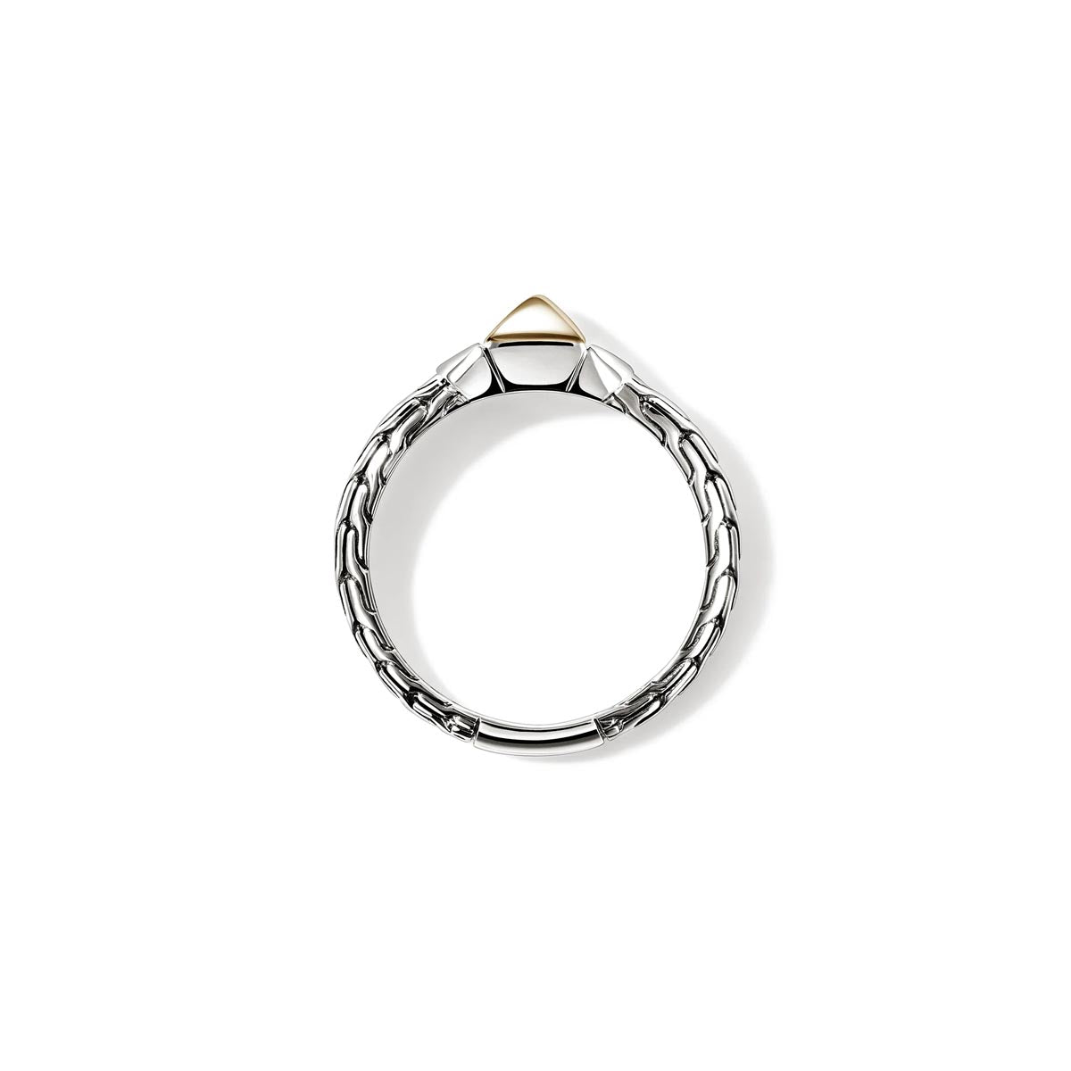 John Hardy Icon Stud Ring in Sterling Silver and 14kt Yellow Gold