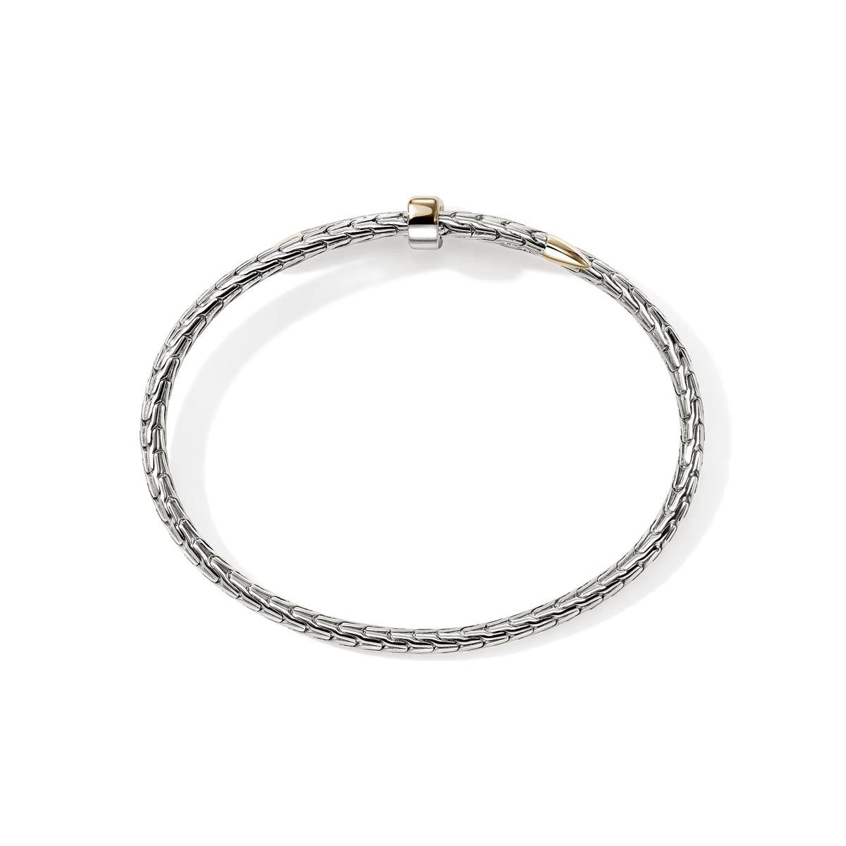 John Hardy Spear Flex Bracelet in Sterling Silver and 14kt Yellow Gold