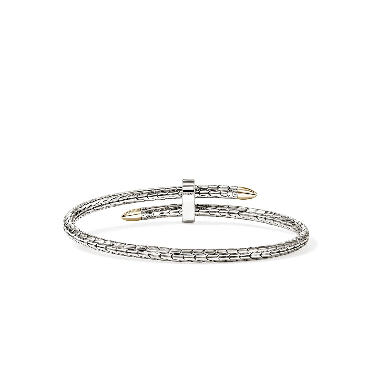John Hardy Spear Flex Bracelet in Sterling Silver and 14kt Yellow Gold