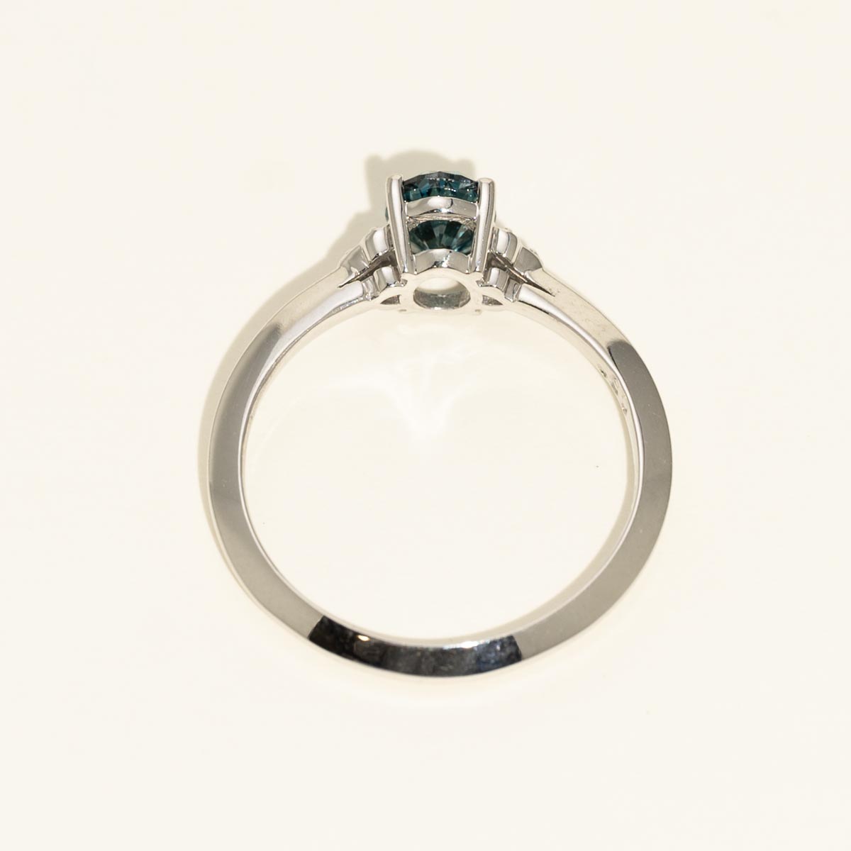 Oval Blue Diamond Engagement Ring in 14kt White Gold (3/4ct tw)