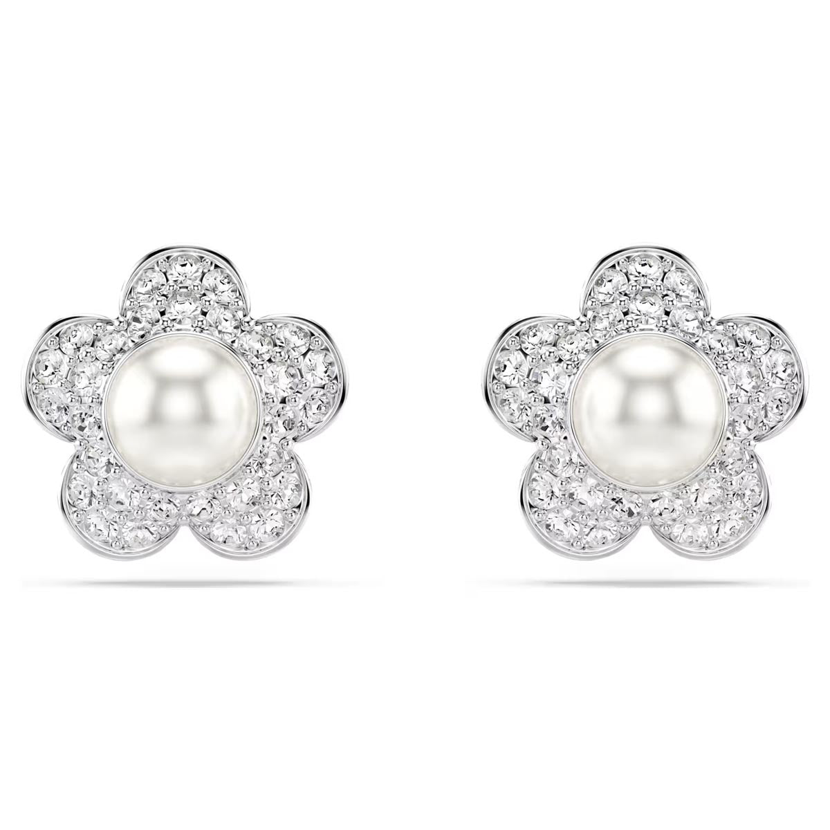 Swarovski Ariana Grande X Crystal Pearl Flower Earrings