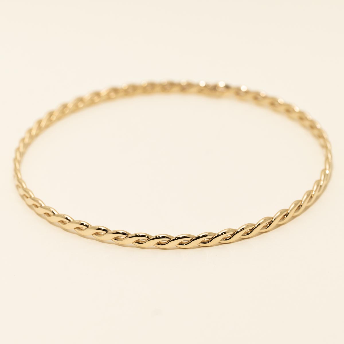 Estate Twist Bangle Bracelet in 14kt Yellow Gold